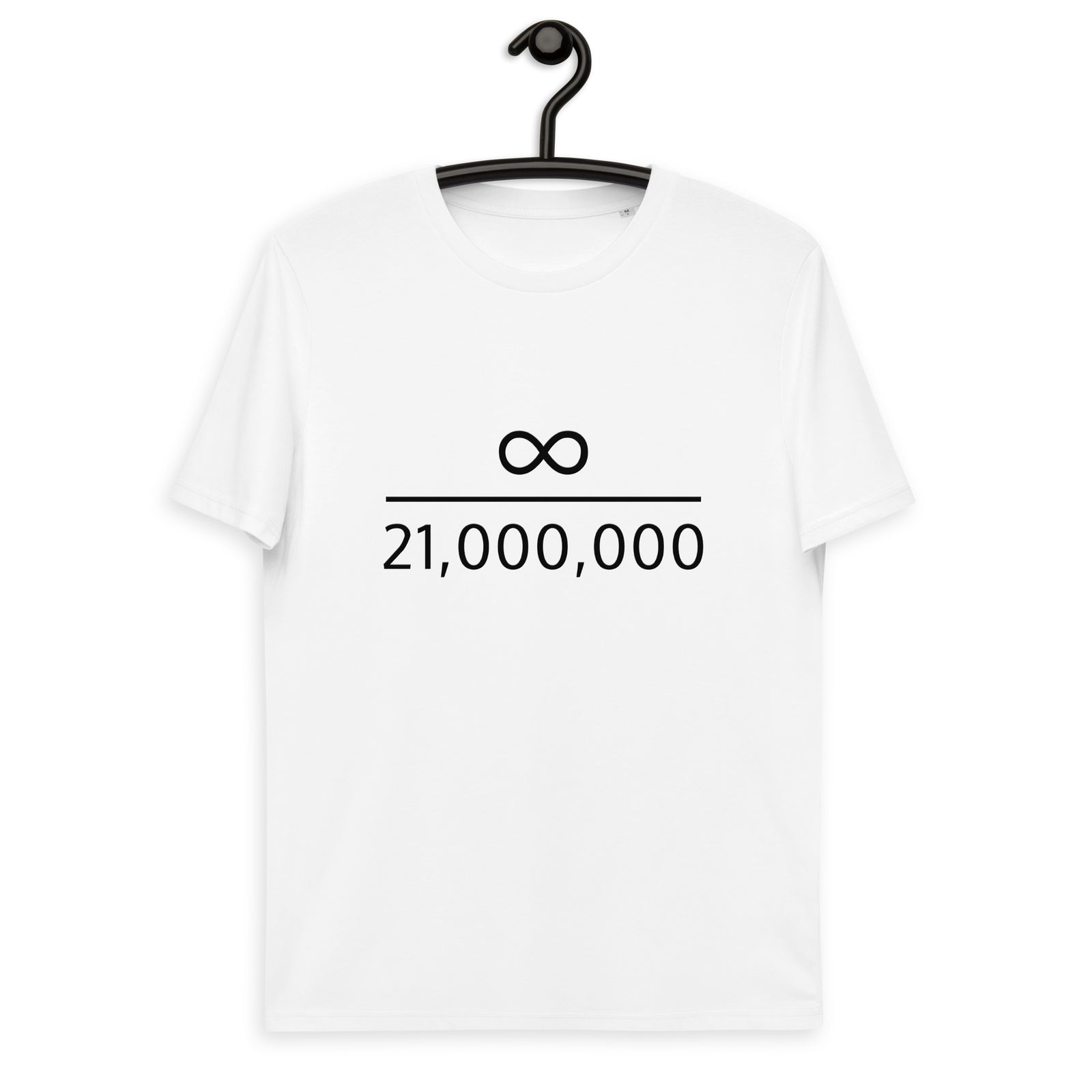 Infinity Divided by 21 Mio Bitcoin Basic Bio-T-Shirt für Männer