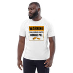 Bitcoin Warning Orange Pill Men's Organic Cotton T-Shirt