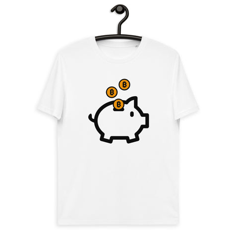 Bitcoin Piggy Bank Basic Bio-T-Shirt für Männer