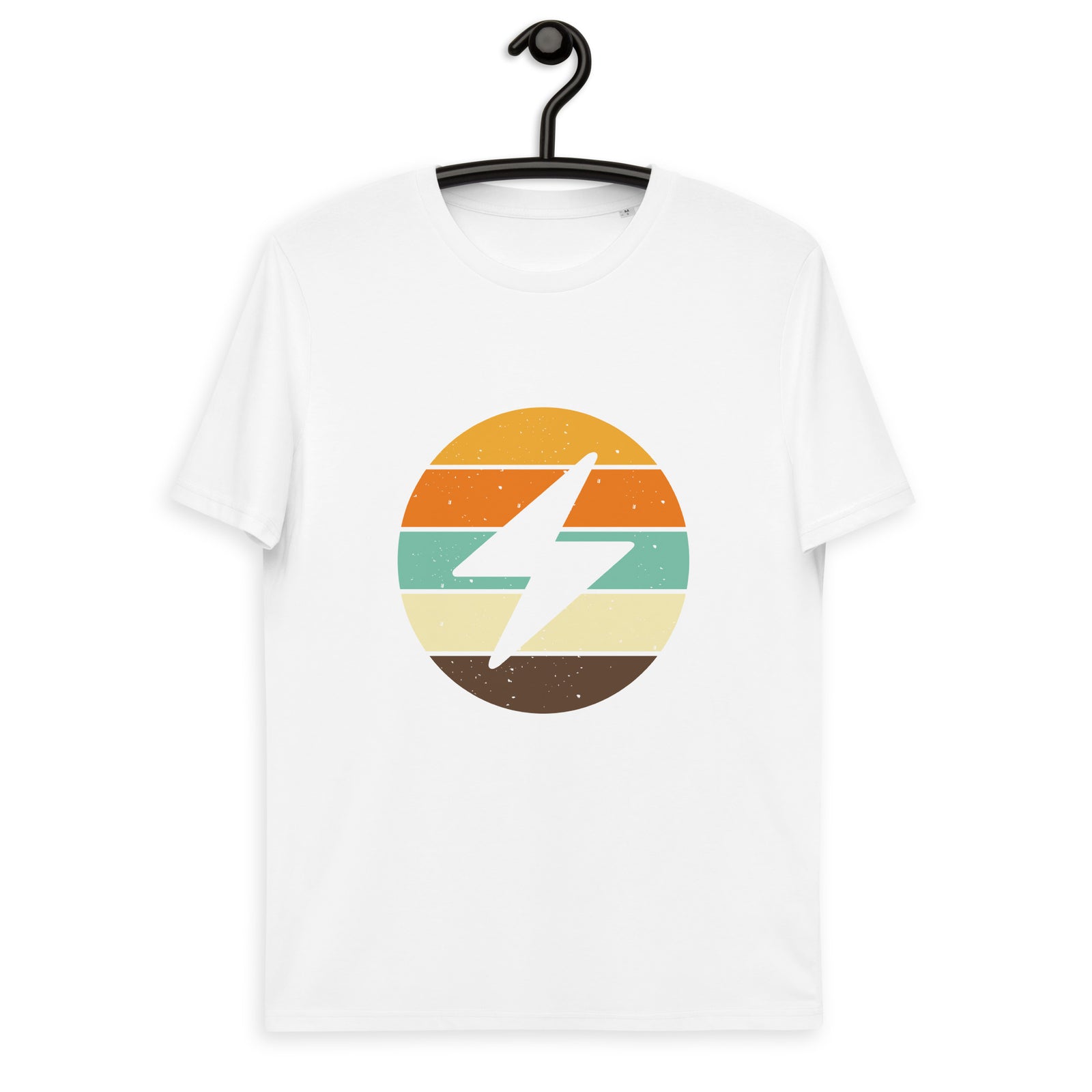Bitcoin Lightning Retro Men's Organic Cotton T-Shirt