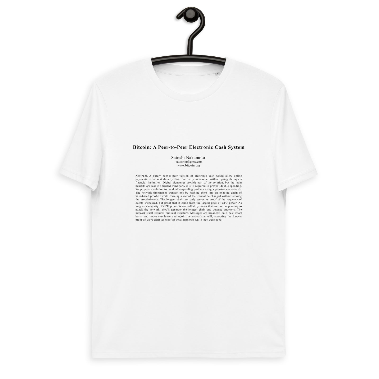 Bitcoin White Paper Men's Organic Cotton T-Shirt