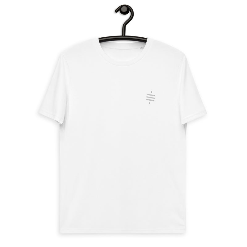 Bitcoin Satsymbol Embroidered Men's Organic Cotton T-Shirt