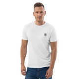 Bitcoin Satsymbol Embroidered Men's Organic Cotton T-Shirt