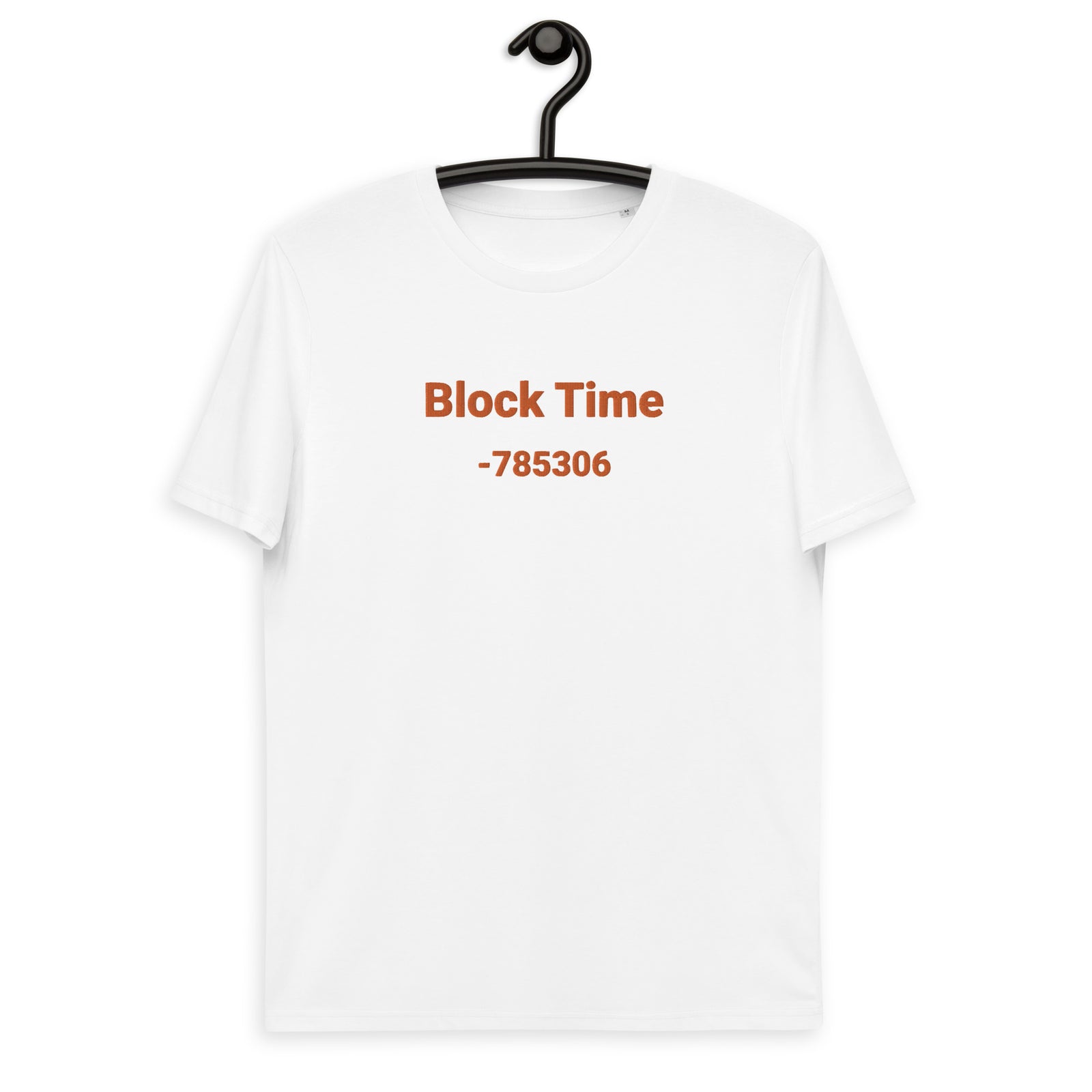 Block Time Personalized Men's Organic Cotton | Bitcoin T-Shirt