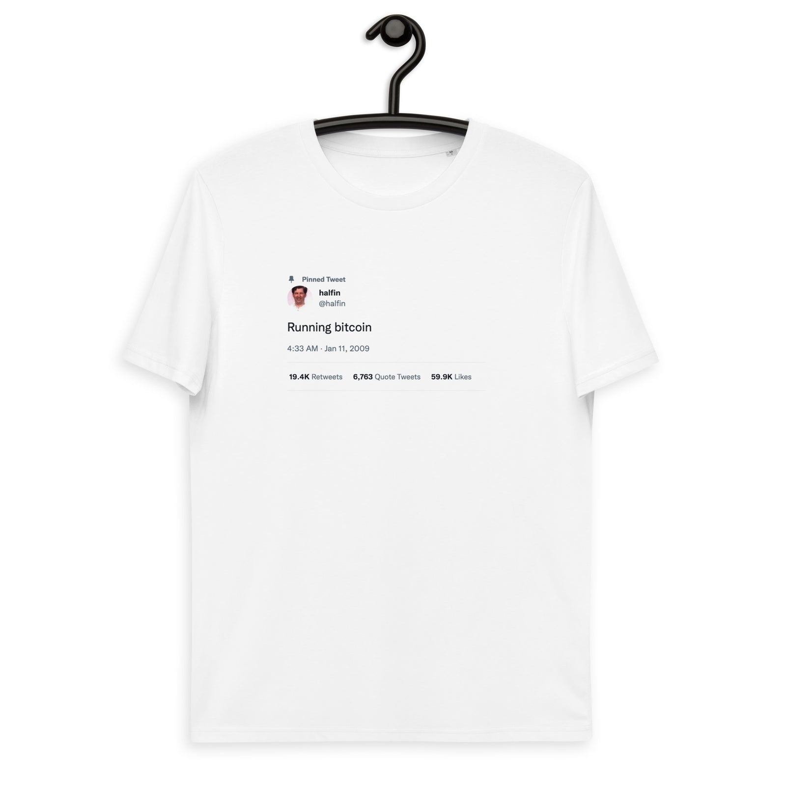 Running Bitcoin | Organic Cotton T-Shirt | Unisex