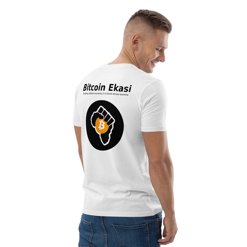 Bitcoin Ekasi Back & Front Men's Organic Cotton T-Shirt