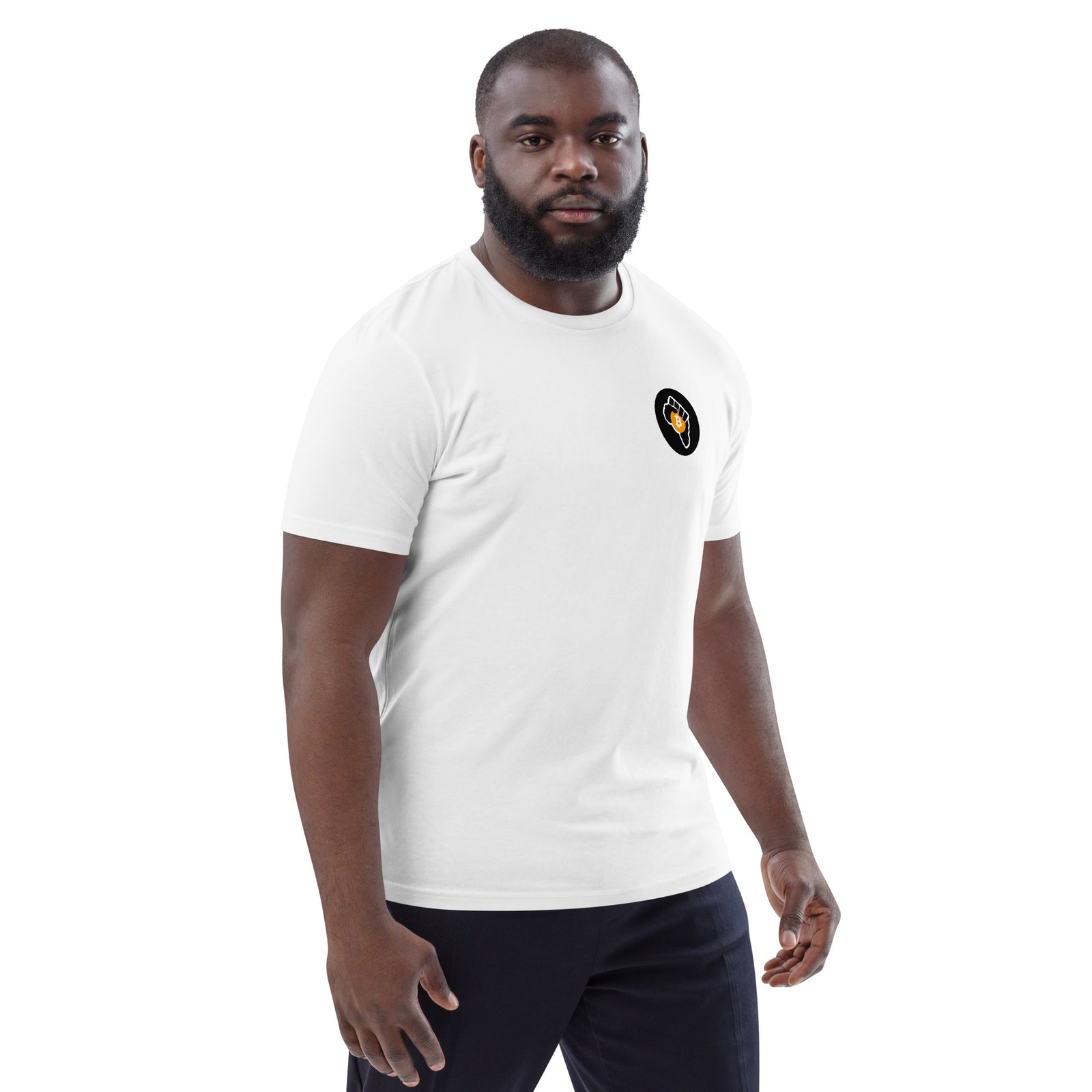 Bitcoin Ekasi Back & Front Men's Organic Cotton T-Shirt