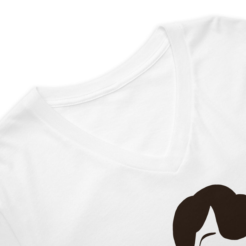 Les Femmes Orange Women's V-Neck | Bitcoin T-Shirt