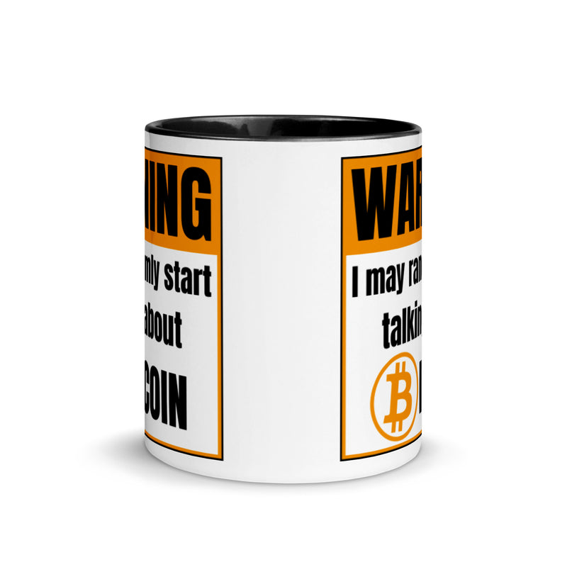 Bitcoin Warning Mug with Color Inside