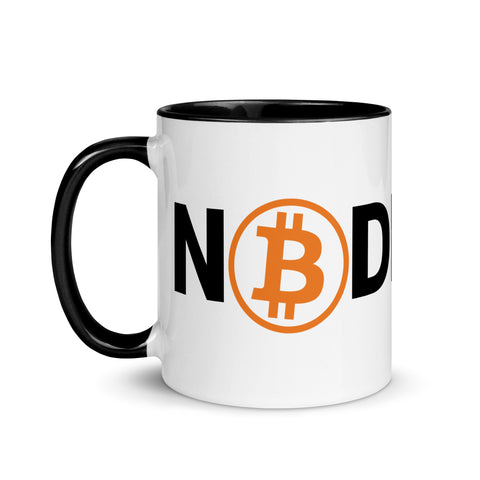 Bitcoin Nodegeil Tasse mit gefärbter Innenseite