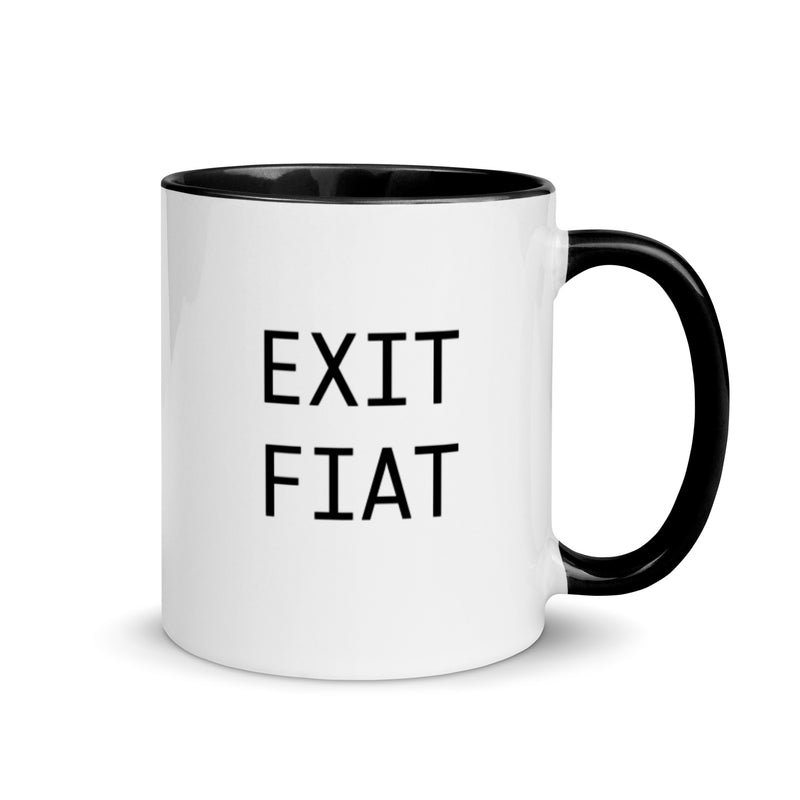 Bitcoin Exit FIAT Mug with Color Inside