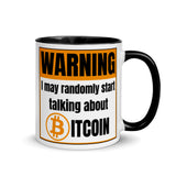 Bitcoin Warning Mug with Color Inside