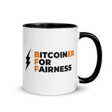 Bitcoiner For Fairness Mug with Color Inside