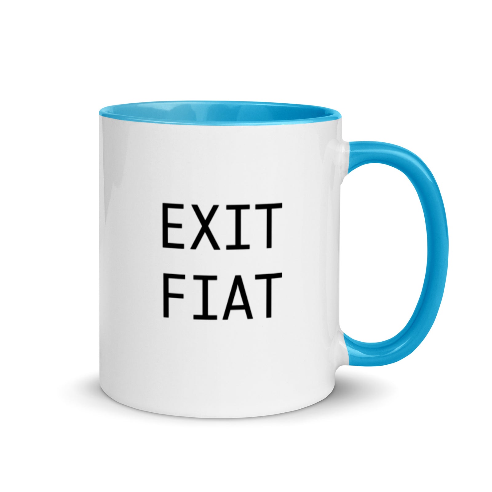 Bitcoin Exit FIAT Mug with Color Inside
