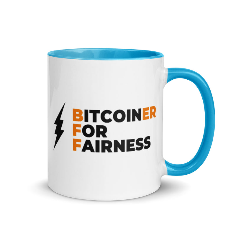 Bitcoiner For Fairness Mug with Color Inside