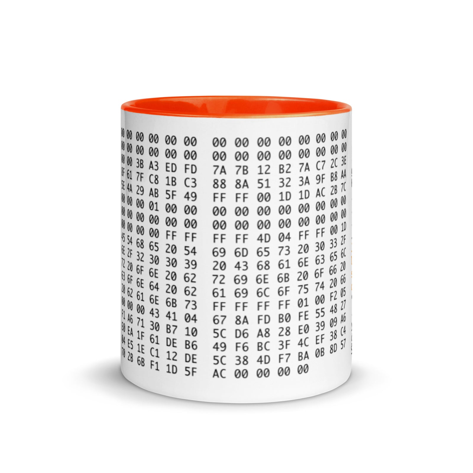Bitcoin Genesis Block Mug with Color Inside