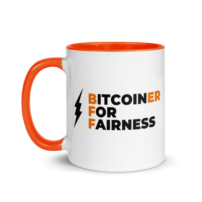 Bitcoiner For Fairness Mug with Color Inside