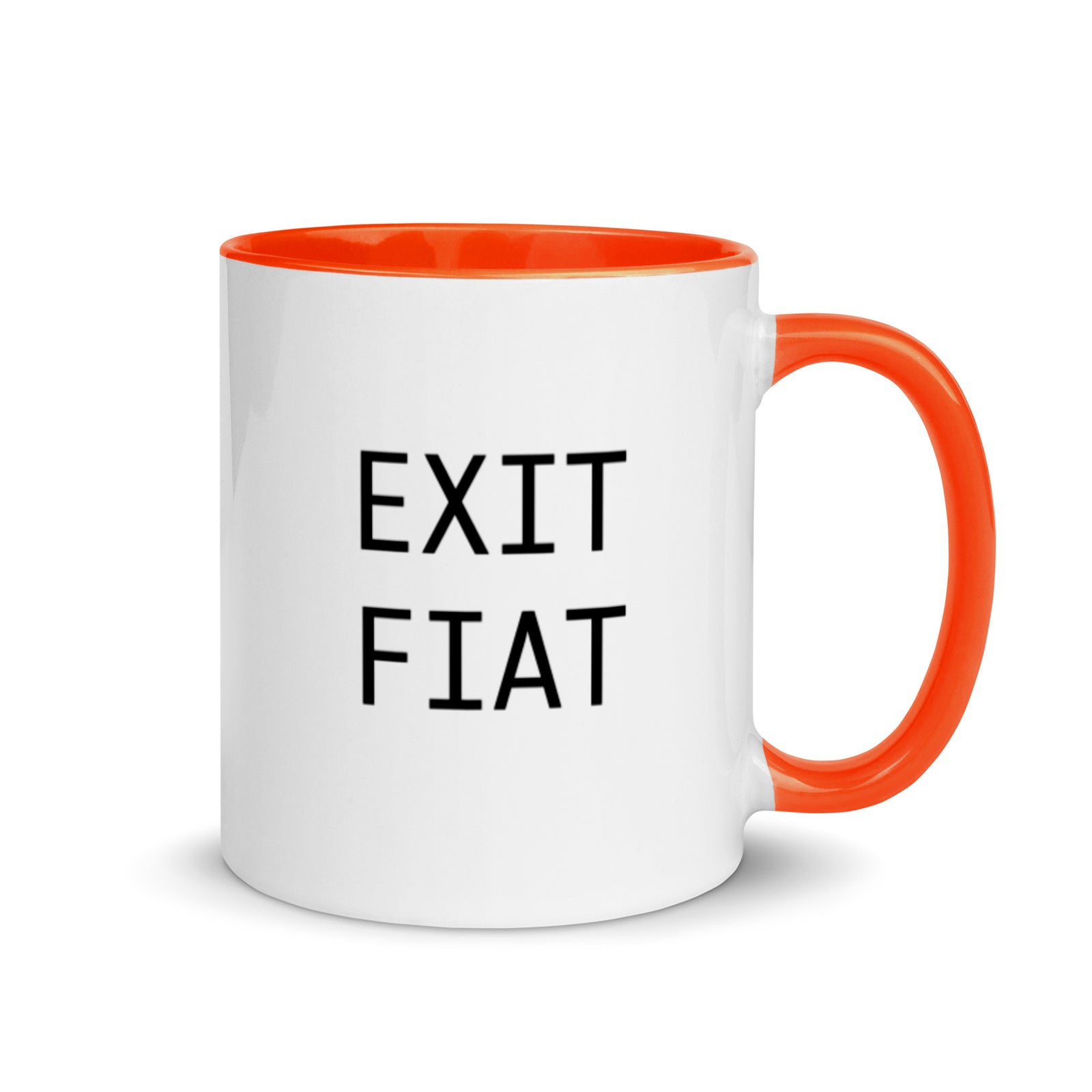 Bitcoin Exit FIAT Mug with Color Inside