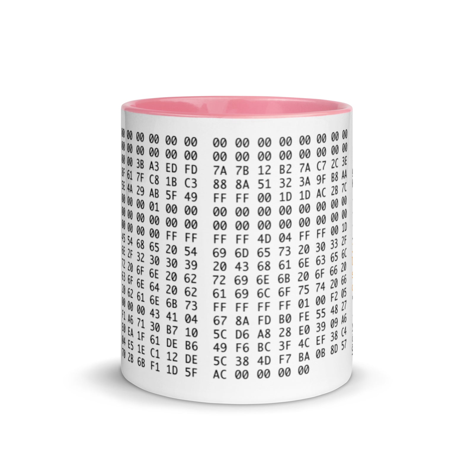 Bitcoin Genesis Block Mug with Color Inside