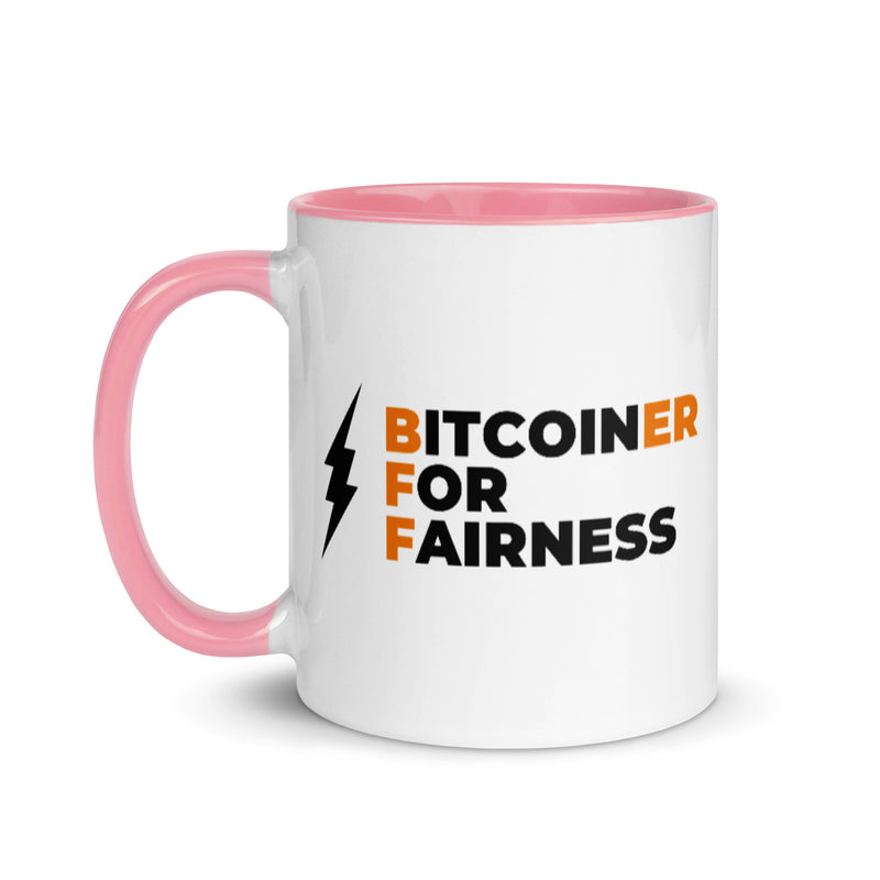 Bitcoiner For Fairness Mug with Color Inside