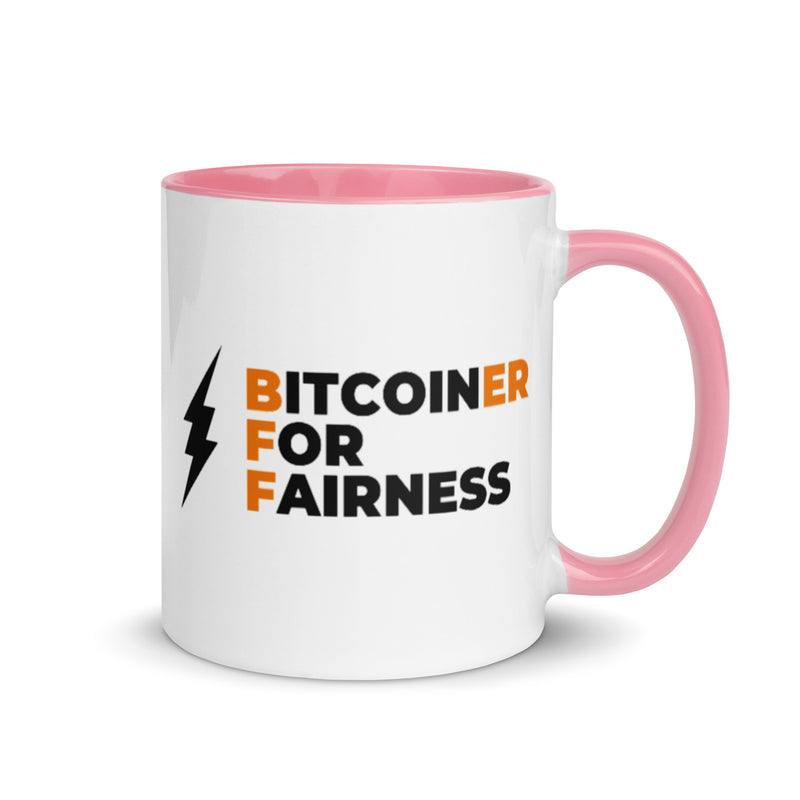 Bitcoiner For Fairness Mug with Color Inside