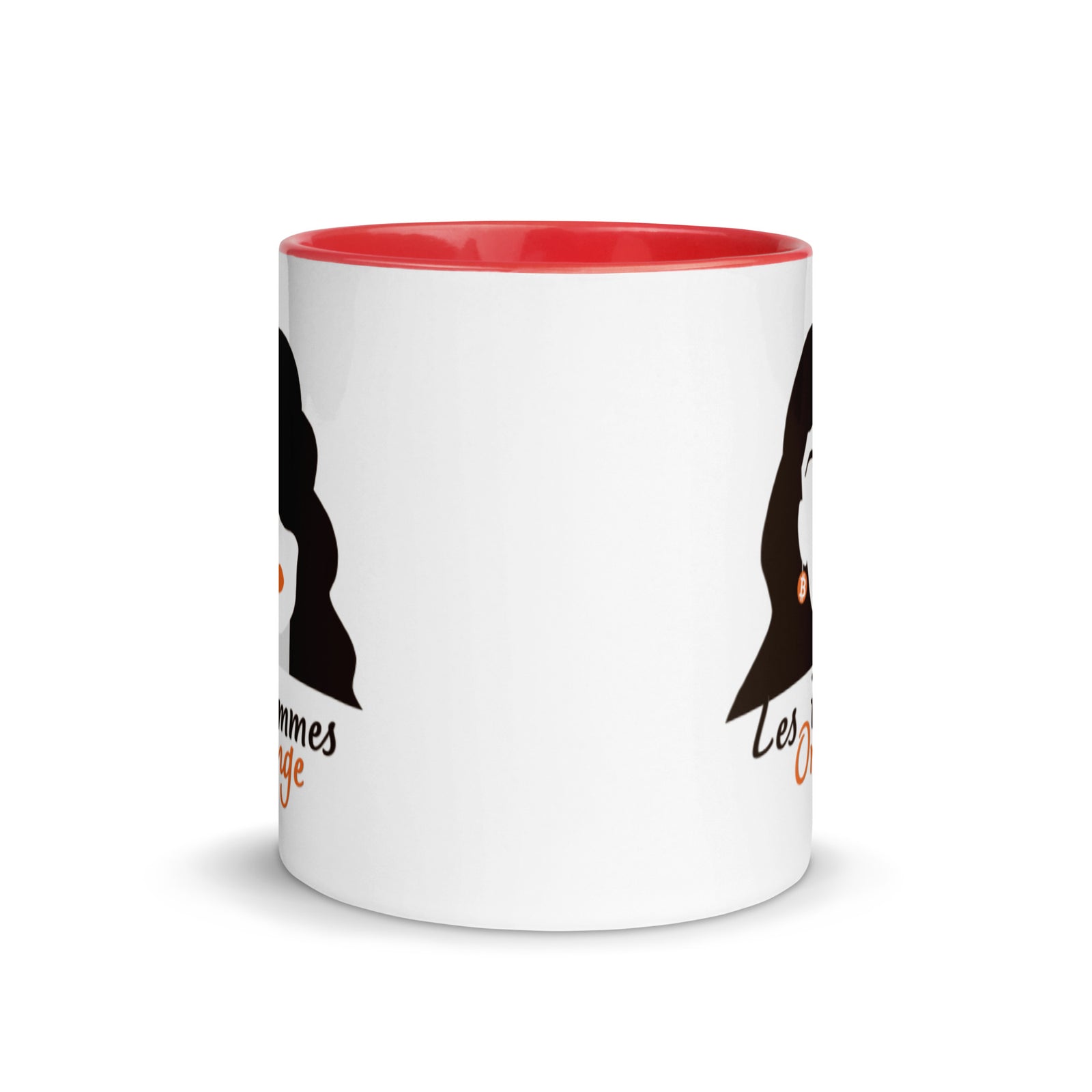Les Femmes Orange Bitcoin Mug with Color Inside