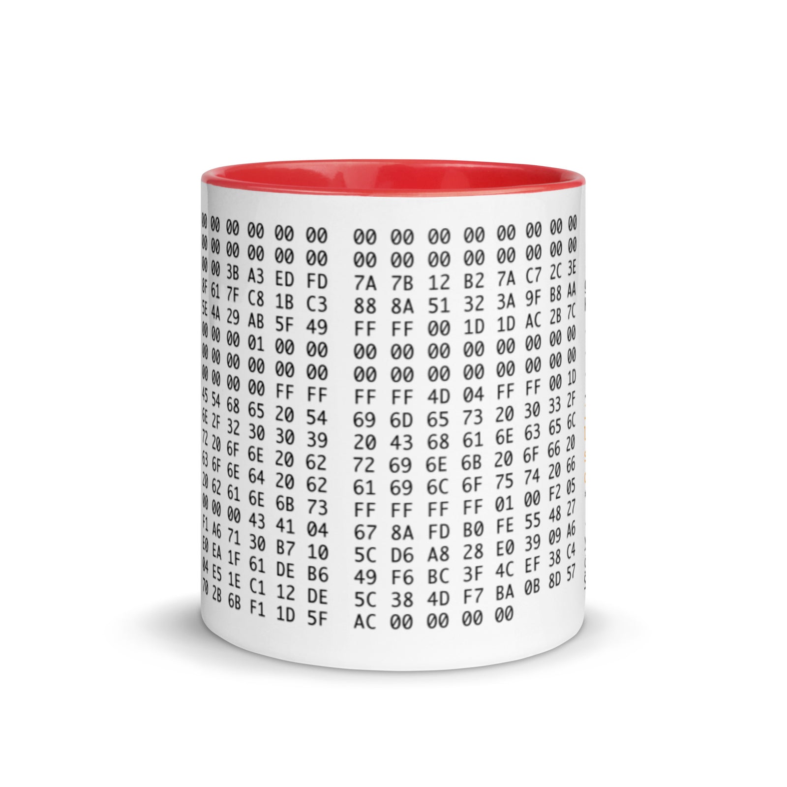 Bitcoin Genesis Block Mug with Color Inside