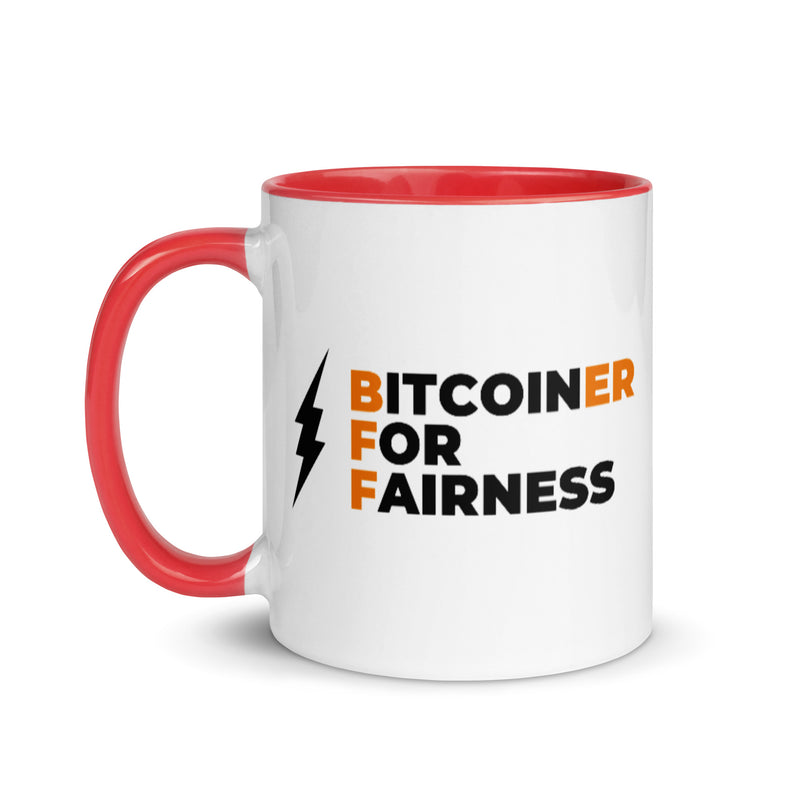 Bitcoiner For Fairness Mug with Color Inside