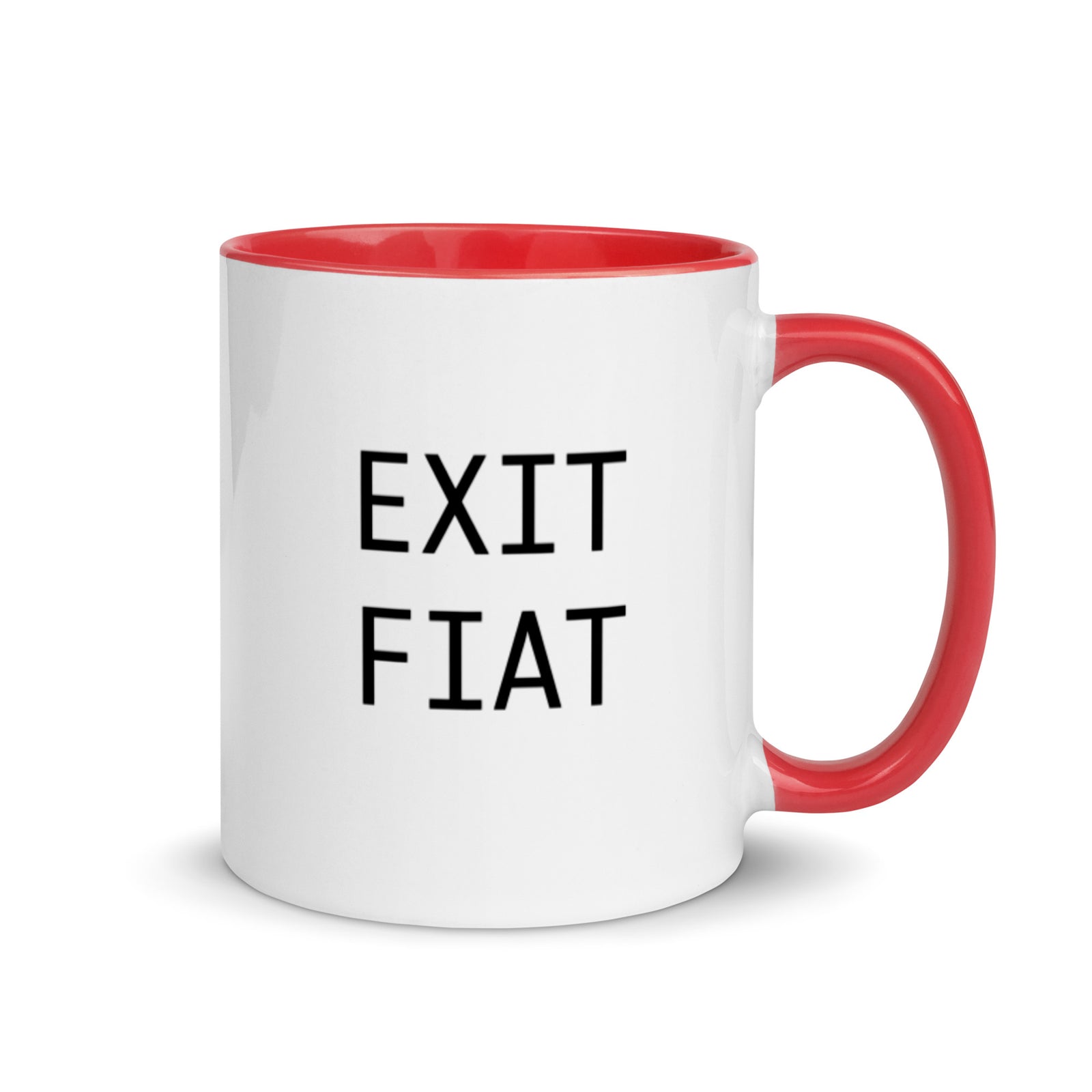 Bitcoin Exit FIAT Mug with Color Inside