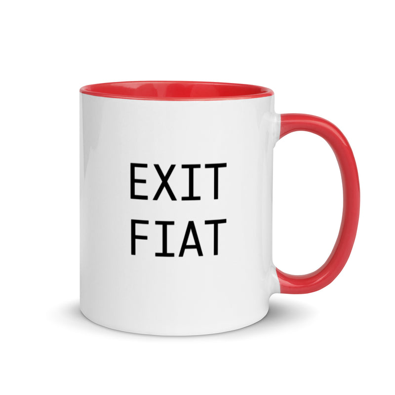 Bitcoin Exit FIAT Mug with Color Inside