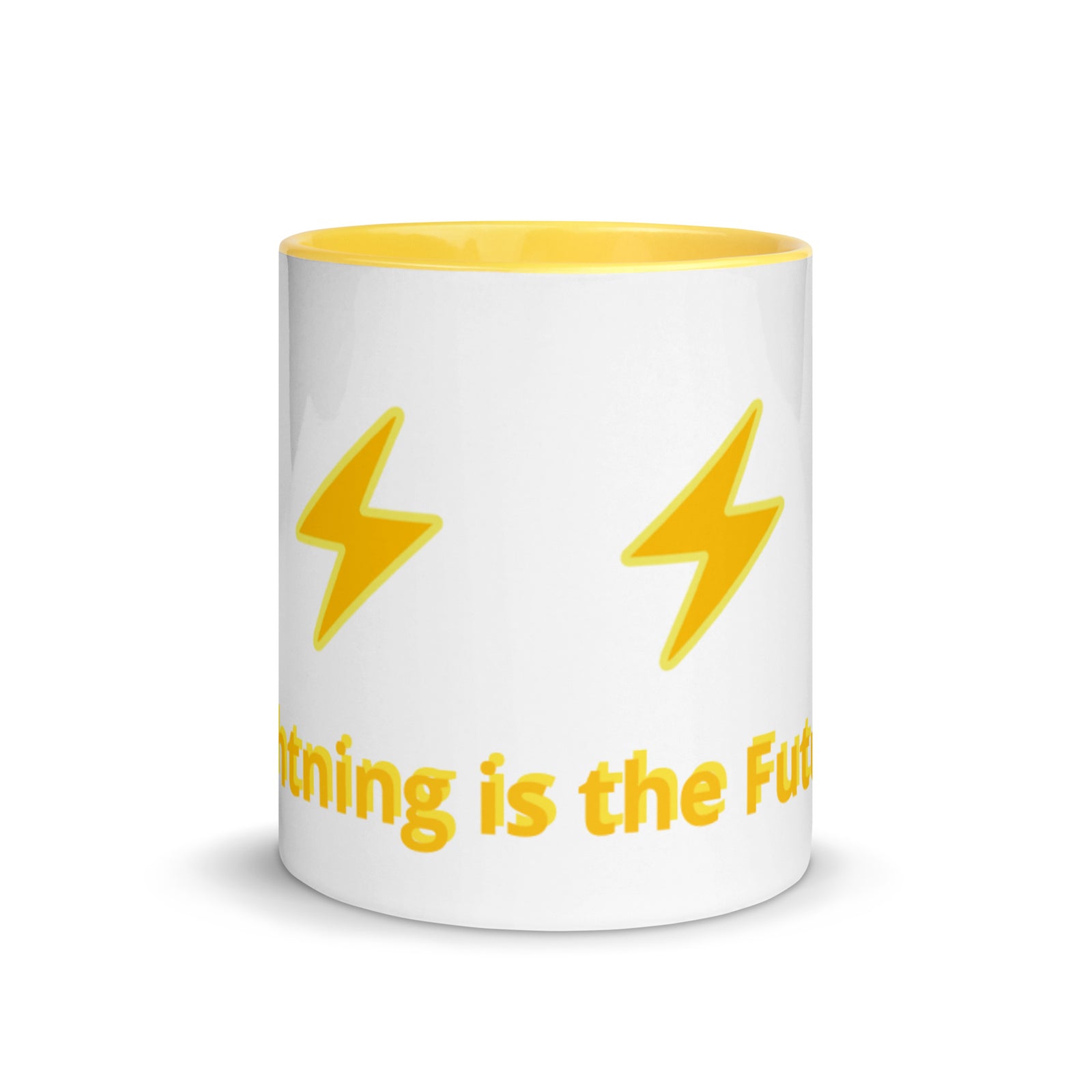 Bitcoin Lightning Tasse mit gefärbter Innenseite