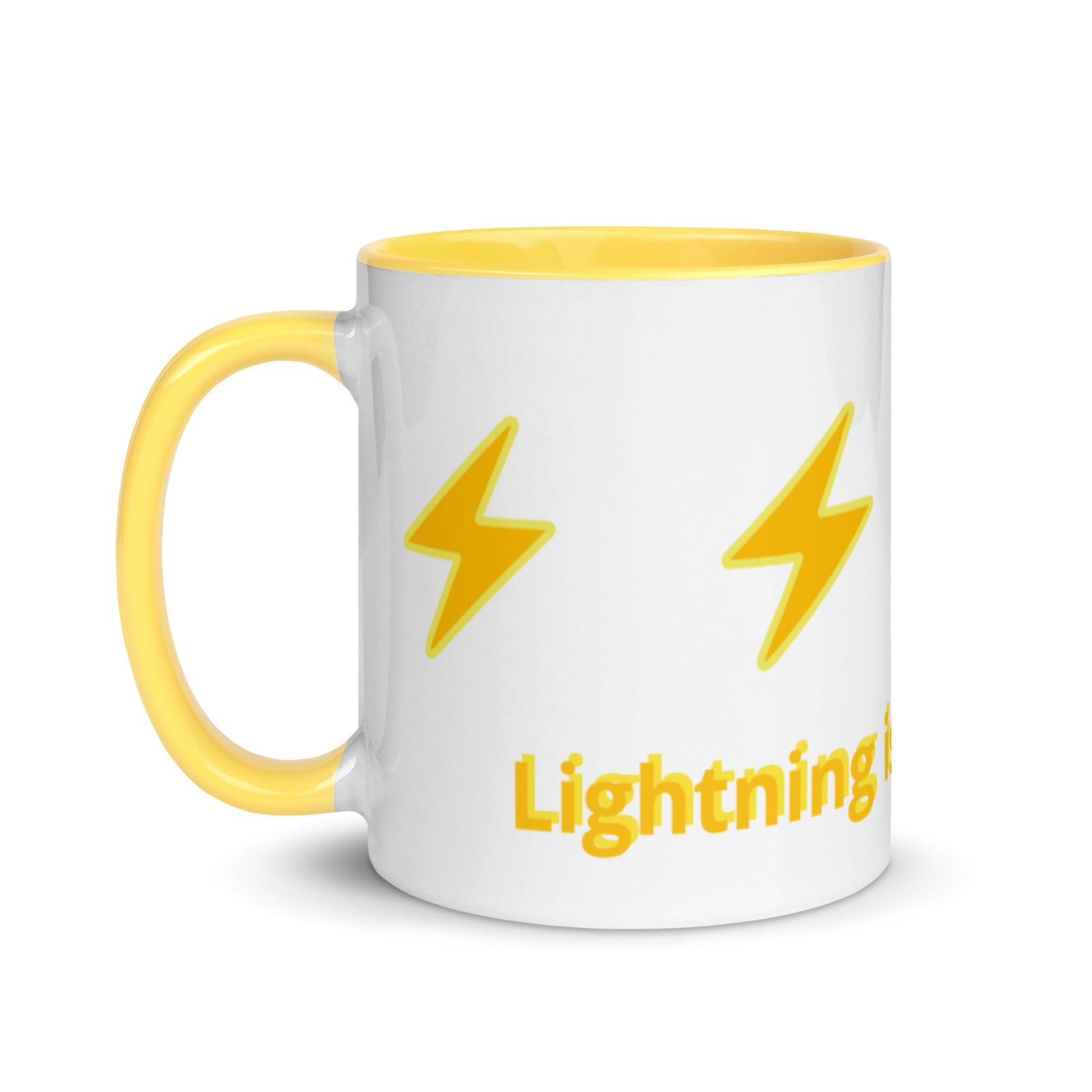 Bitcoin Lightning Tasse mit gefärbter Innenseite
