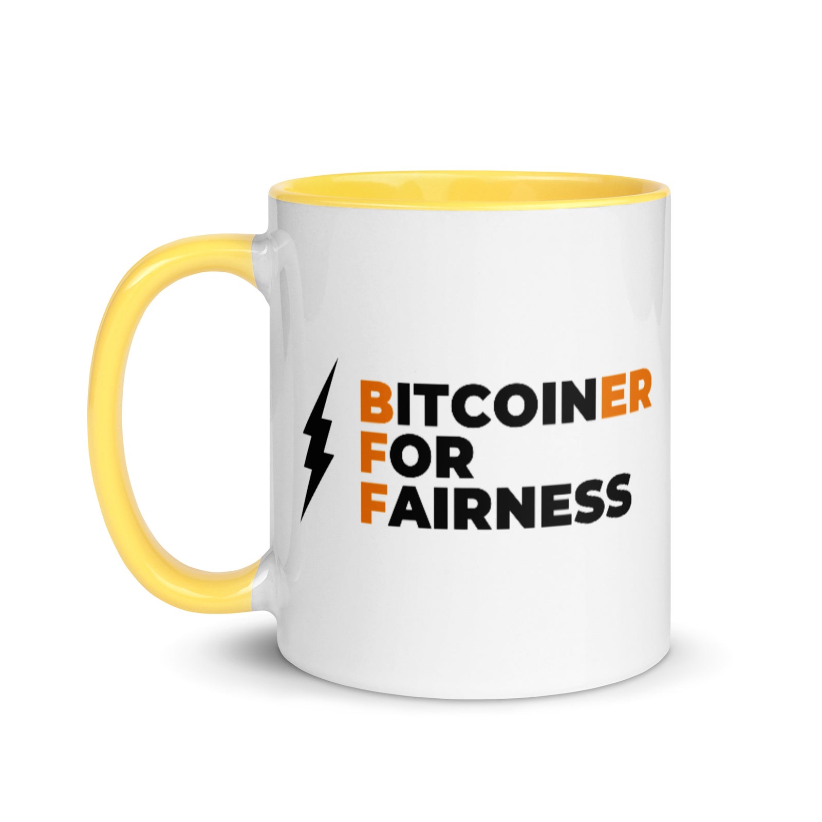 Bitcoiner For Fairness Mug with Color Inside