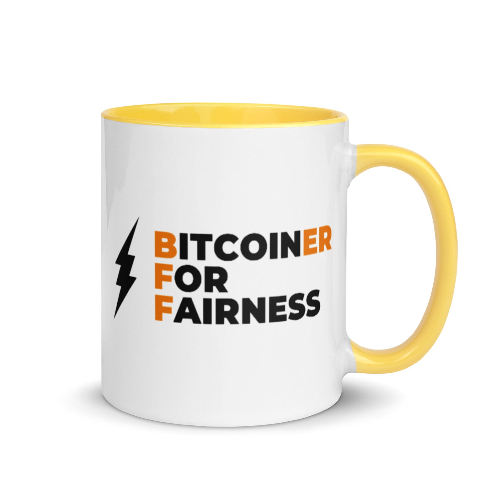 Bitcoiner For Fairness Mug with Color Inside