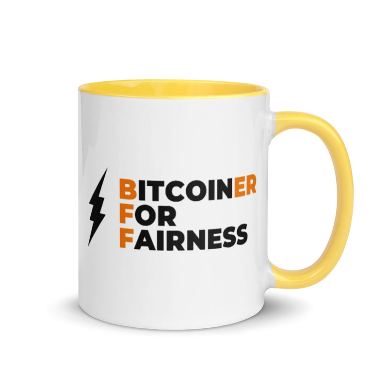 Bitcoiner For Fairness Mug with Color Inside