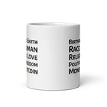 Bitcoin Freedom White Glossy Mug