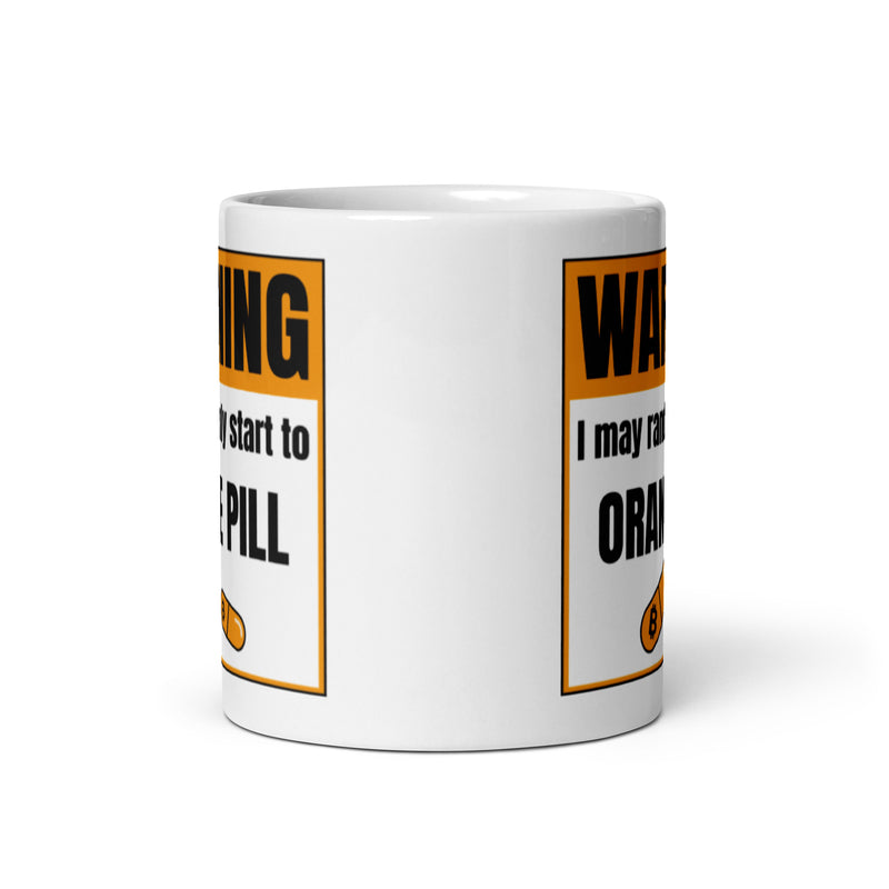 Bitcoin Warning weiße Tasse