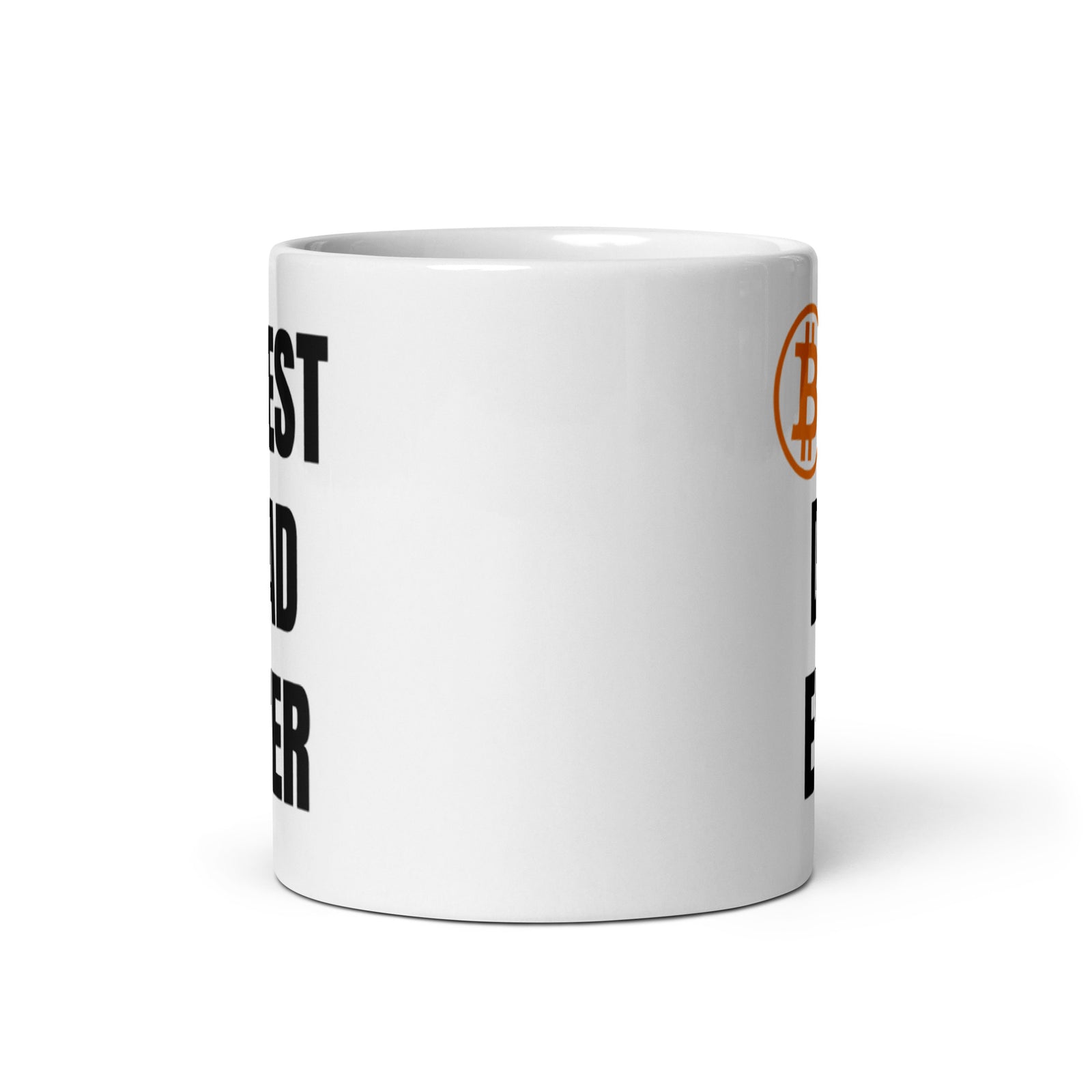 Bitcoin Family DAD White Glossy Mug