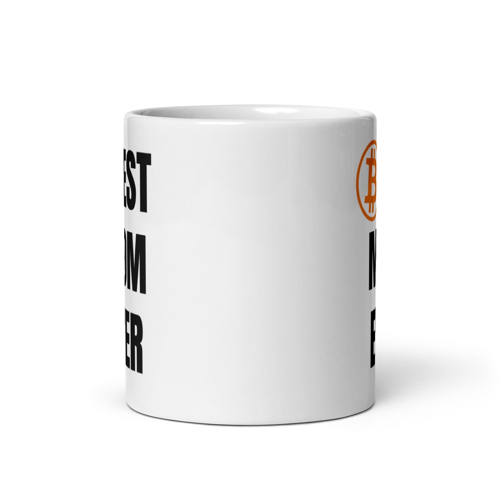 Bitcoin Family MOM White Glossy Mug