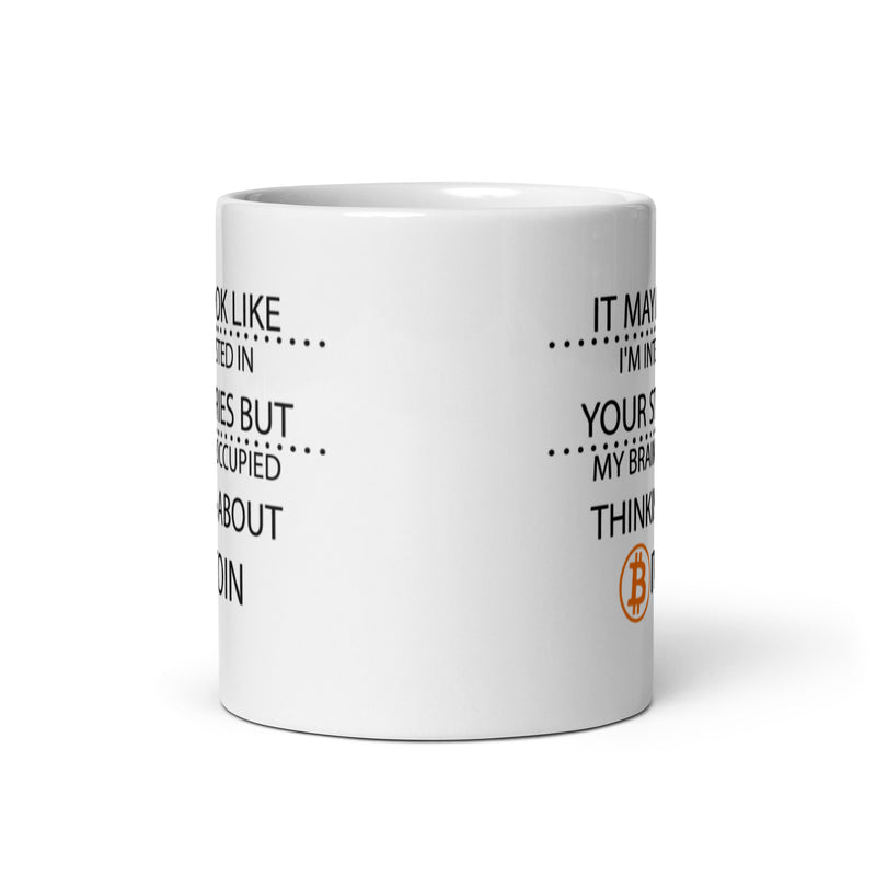 Bitcoin White Glossy Mug