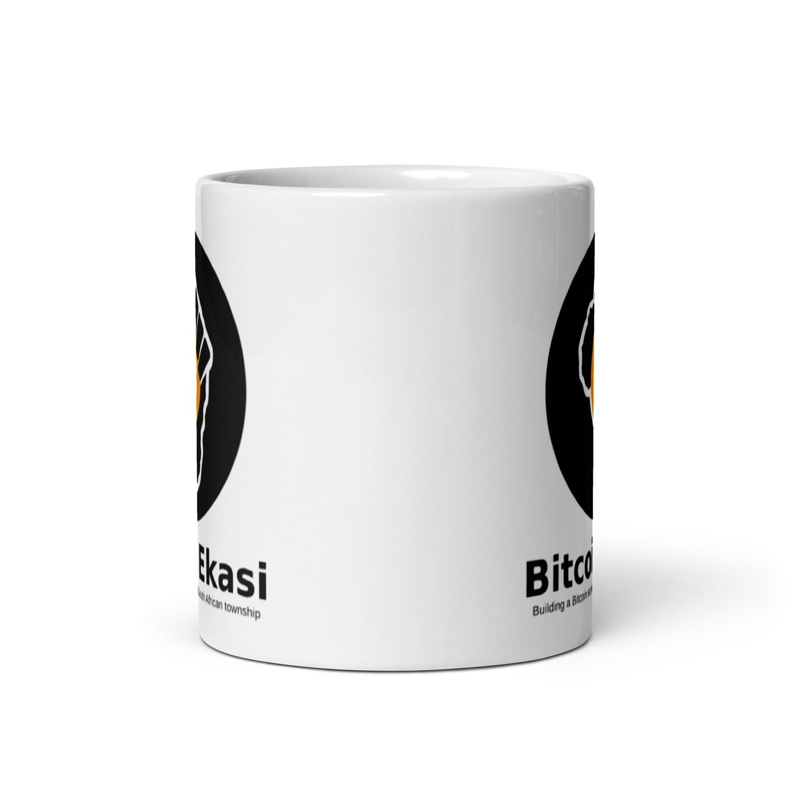 Bitcoin Ekasi White Glossy Mug