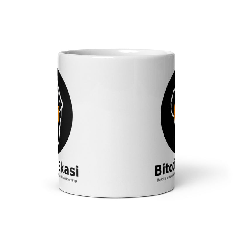 Bitcoin Ekasi White Glossy Mug