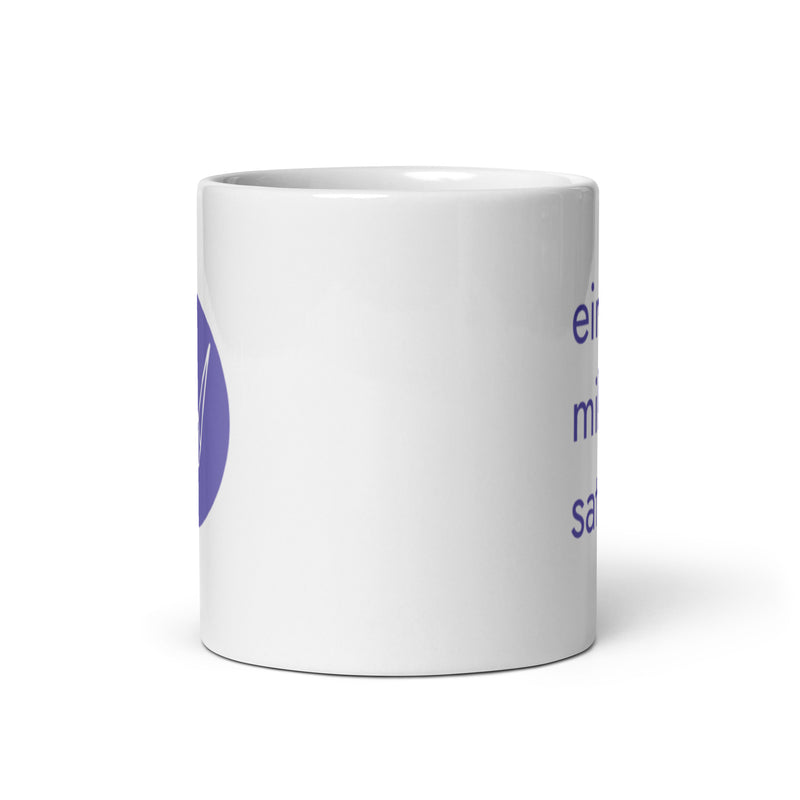 Einemillionsatoshi White Glossy | Bitcoin Mug