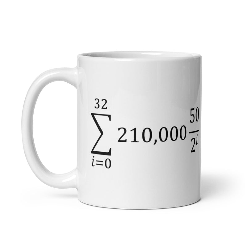 Bitcoin Formula weiße Tasse