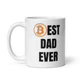 Bitcoin Family DAD White Glossy Mug
