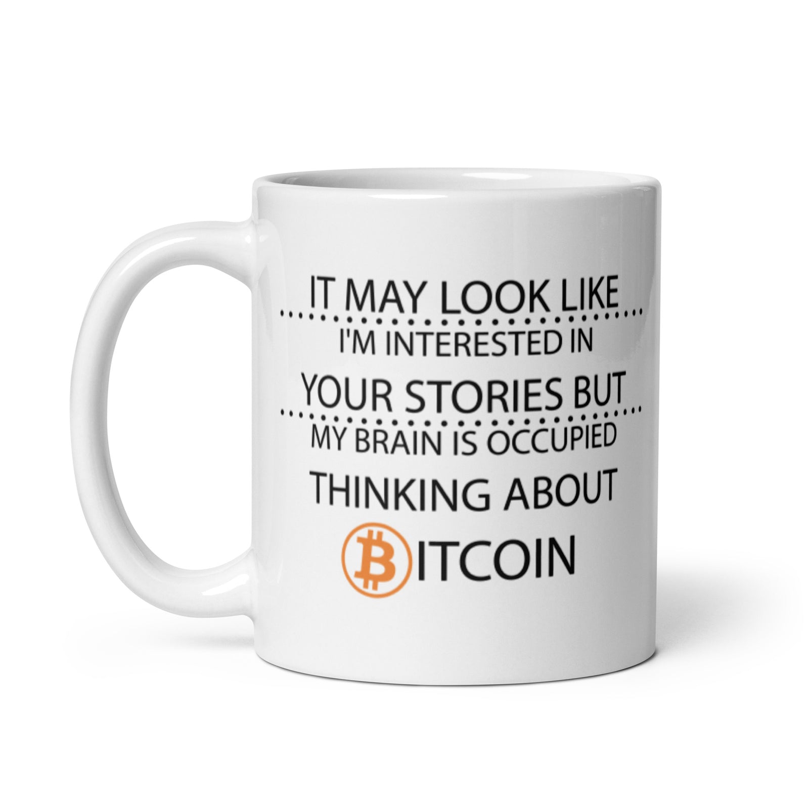 Bitcoin White Glossy Mug