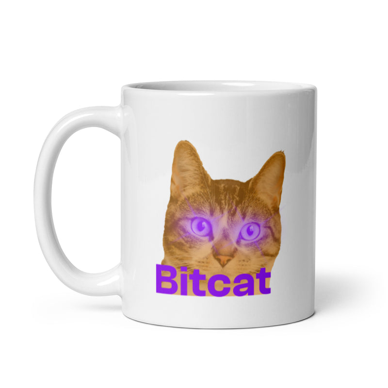 Bitcat White Glossy | Bitcoin Mug