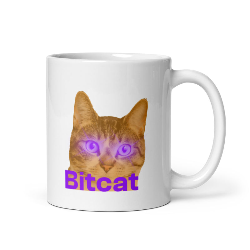 Bitcat White Glossy | Bitcoin Mug