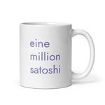 Einemillionsatoshi White Glossy Mug