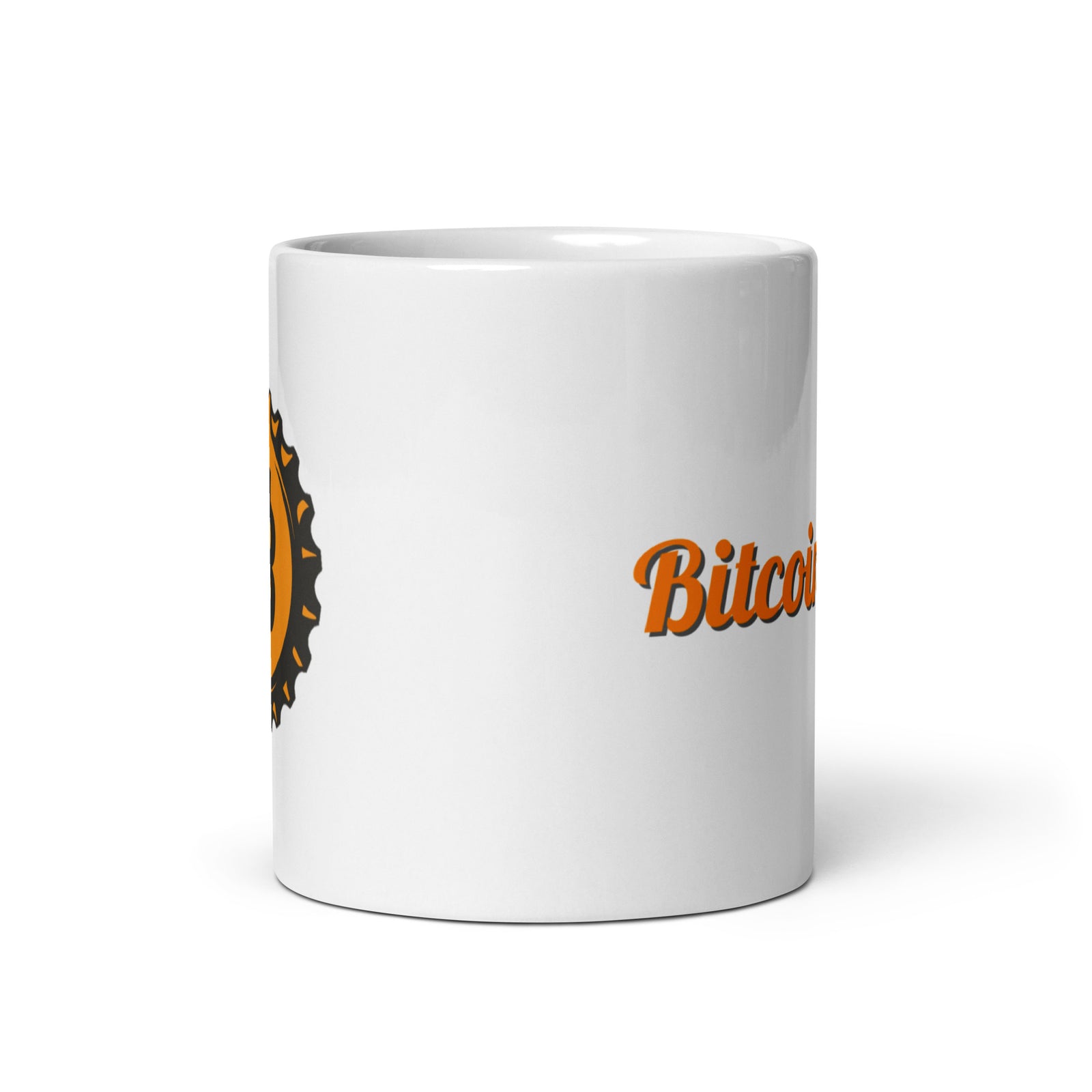 Bitcoin Beer White Glossy Mug